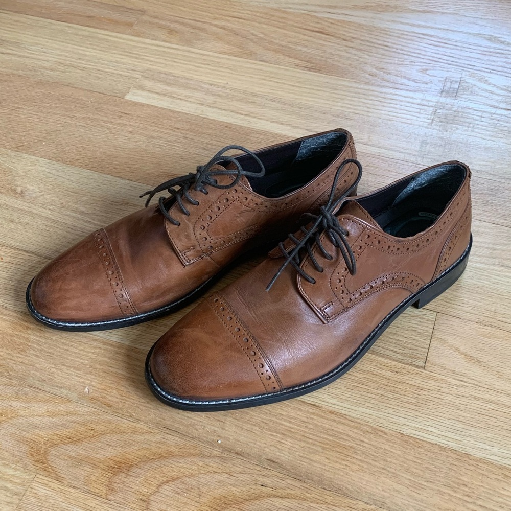 Brown Leather Men's Dress Shoes Size 9